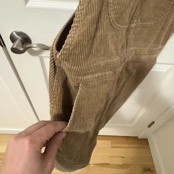 Corduroy Tan Overall Jumpsuit - Picture 4 of 11